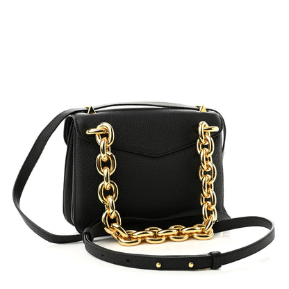 Bottega Veneta Calfskin Mount Envelope Bag Black 3 of 10