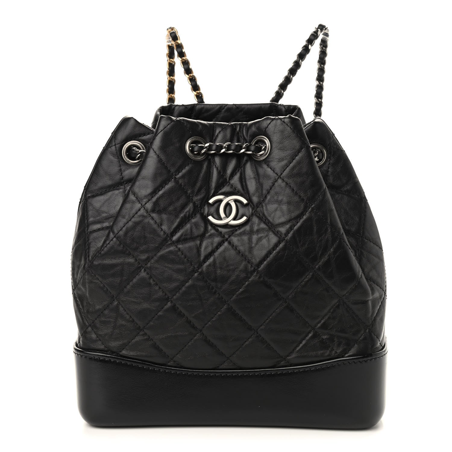 Chanel Aged Calfskin Quilted Small Gabrielle Backpack Black 1 of 9