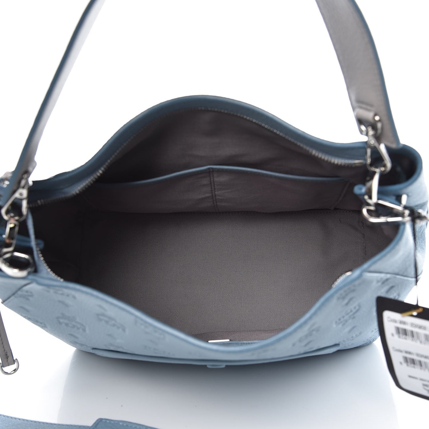 Grained Calfskin Monogram Medium Klara Hobo Sky Blue
