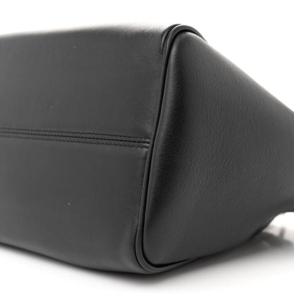 Celine Smooth Calfskin Cuir Small Triomphe Cabas Drawstring Black 10 of 11