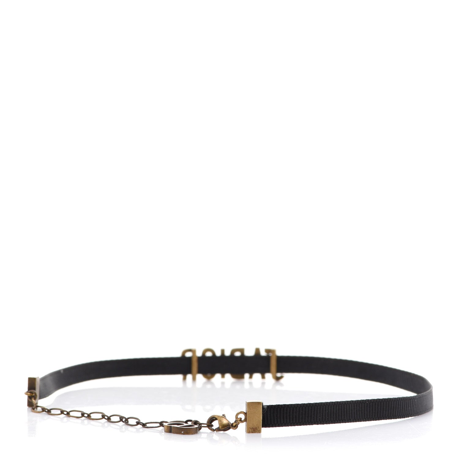 Christian Dior Grosgrain Ribbon J'Adior Logo Choker Necklace Black 3 of 6