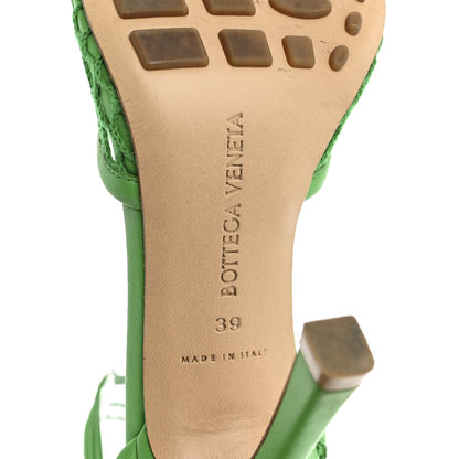 Bottega Veneta Mesh Nappa Stretch Ankle Tie 90mm Sandals 39 Grass 8 of 10