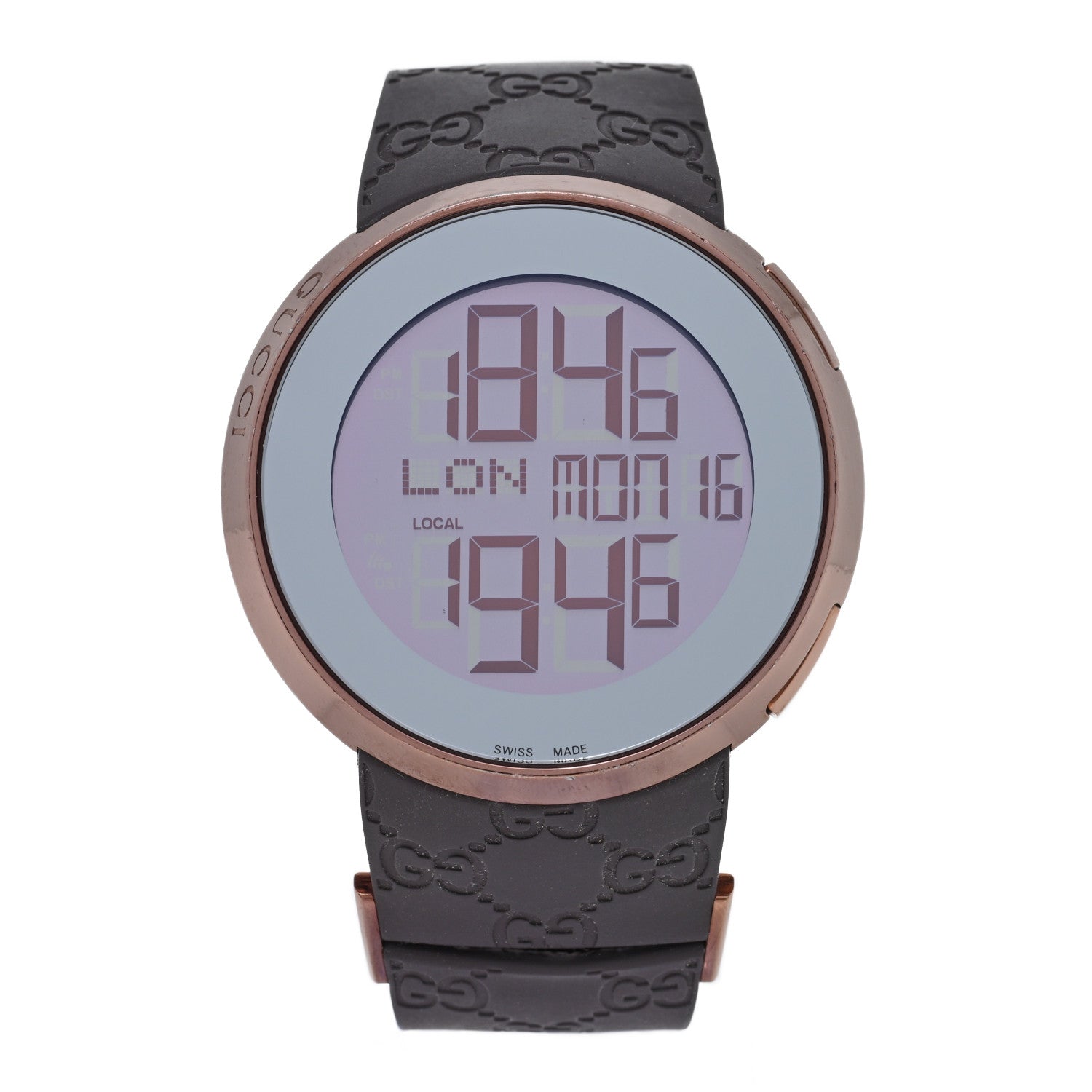 Gucci Stainless Steel Rubber 45mm Digital I-Gucci Watch Black 1 of 4