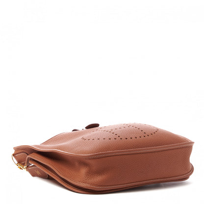 Hermes Taurillon Clemence Evelyne III PM Gold 4 of 9