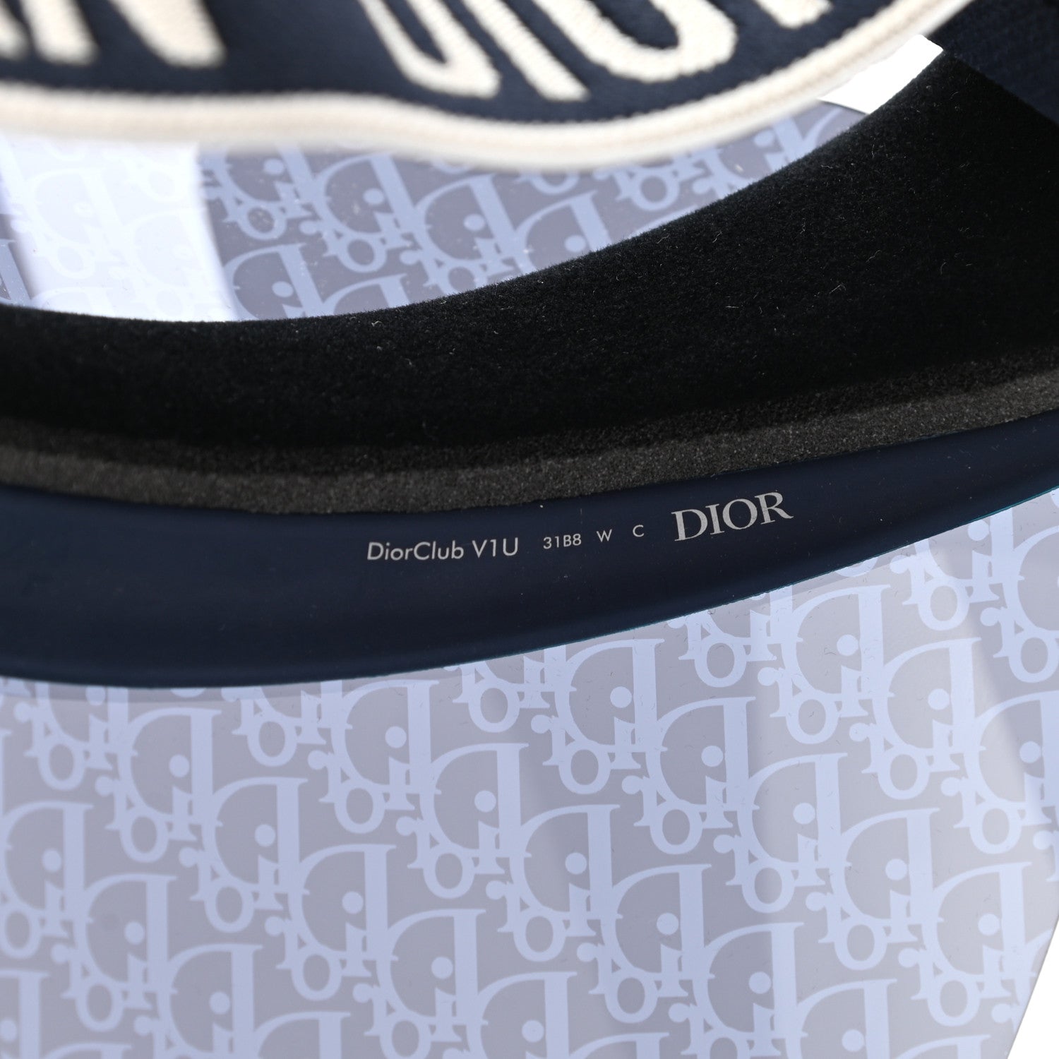 Christian Dior Oblique DiorClub V1U Sun Visor Blue 8 of 10