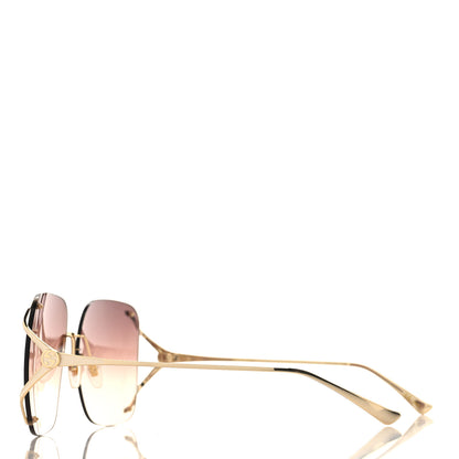 Gucci Metal Oversized Sunglasses GG0646S Gold Brown 3 of 7