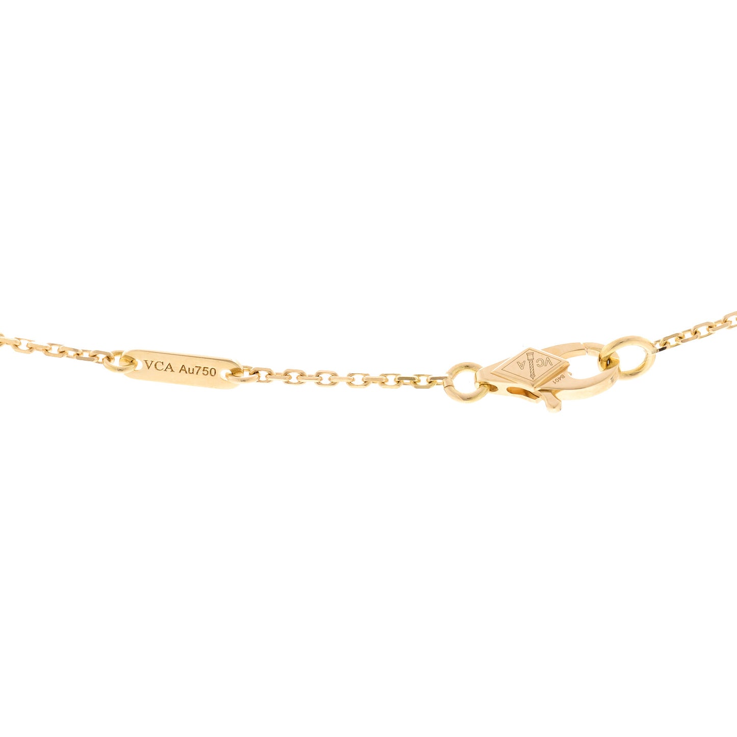 18K Yellow Gold Mother of Pearl Sweet Alhambra Pendant Necklace