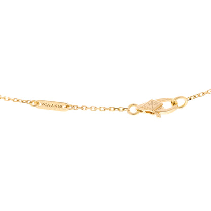 Van Cleef & Arpels 18K Yellow Gold Mother of Pearl Sweet Alhambra Pendant Necklace 4 of 5
