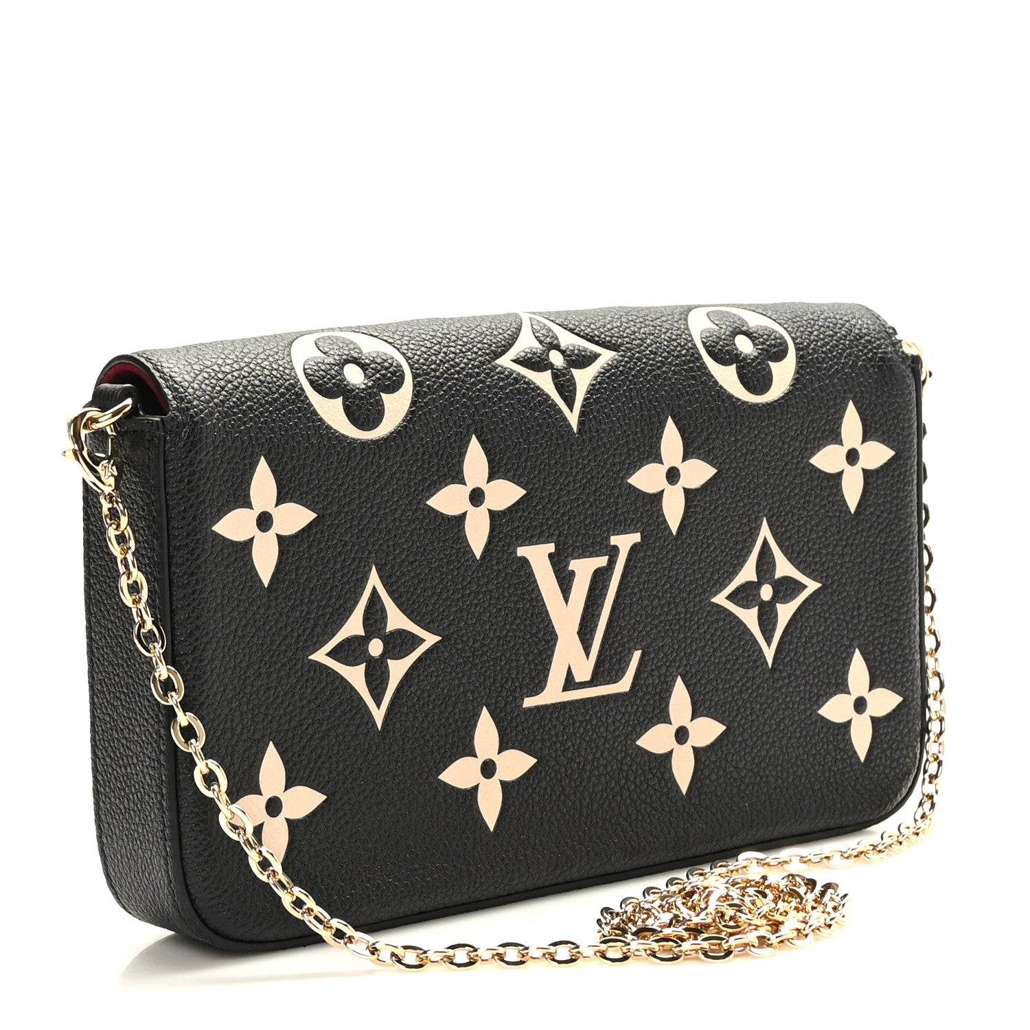 Louis Vuitton Empreinte Monogram Giant Felicie Pochette Black Beige 4 of 9