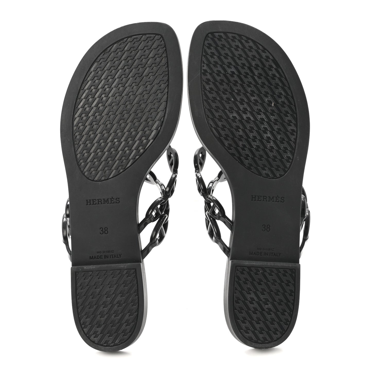 Rubber Chaine d'Ancre Island Sandals 38 Black