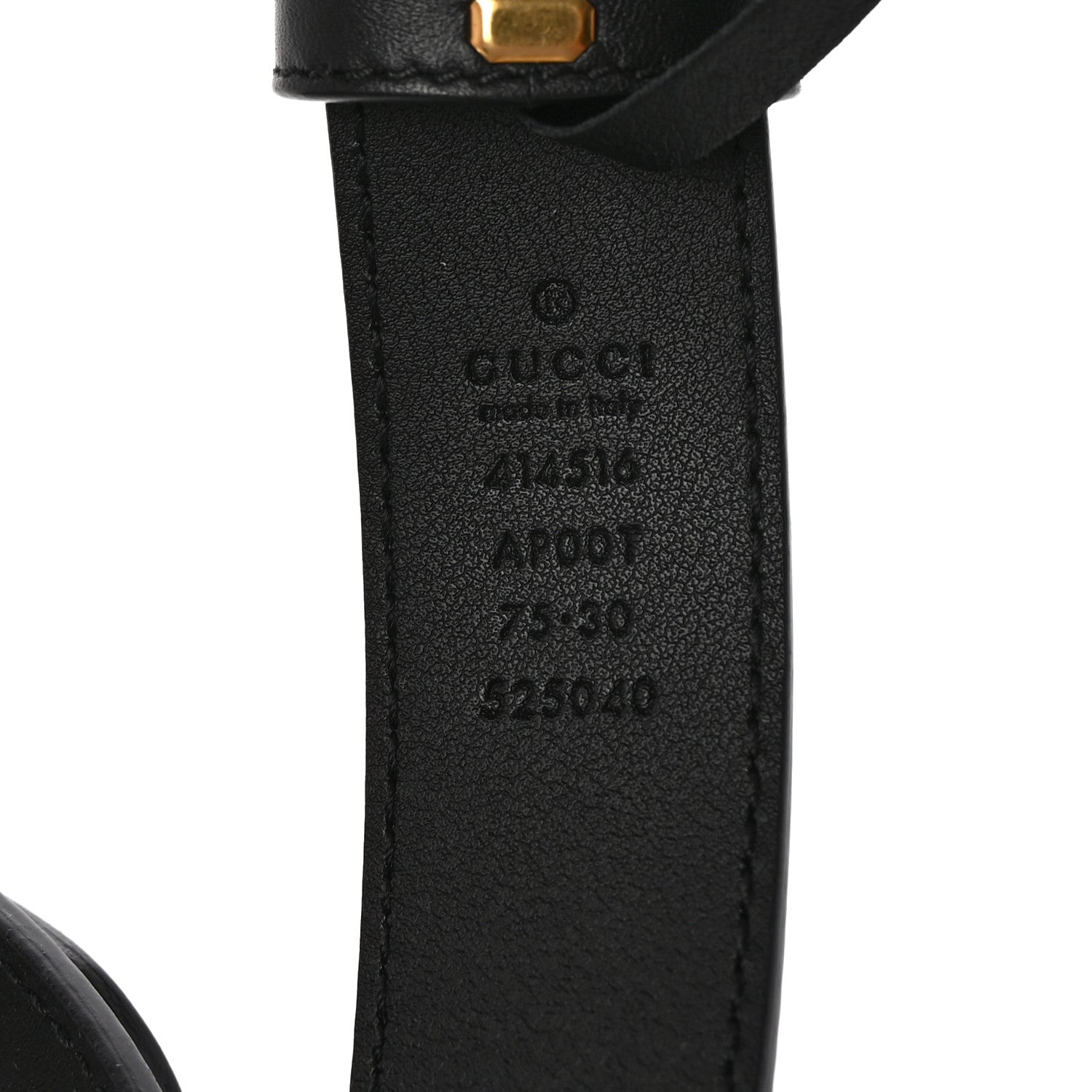 Gucci Calfskin Double G 20mm Belt 75 30 Black 5 of 6