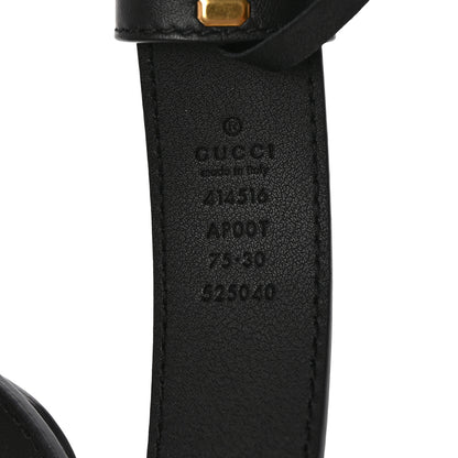 Gucci Calfskin Double G 20mm Belt 75 30 Black 5 of 6