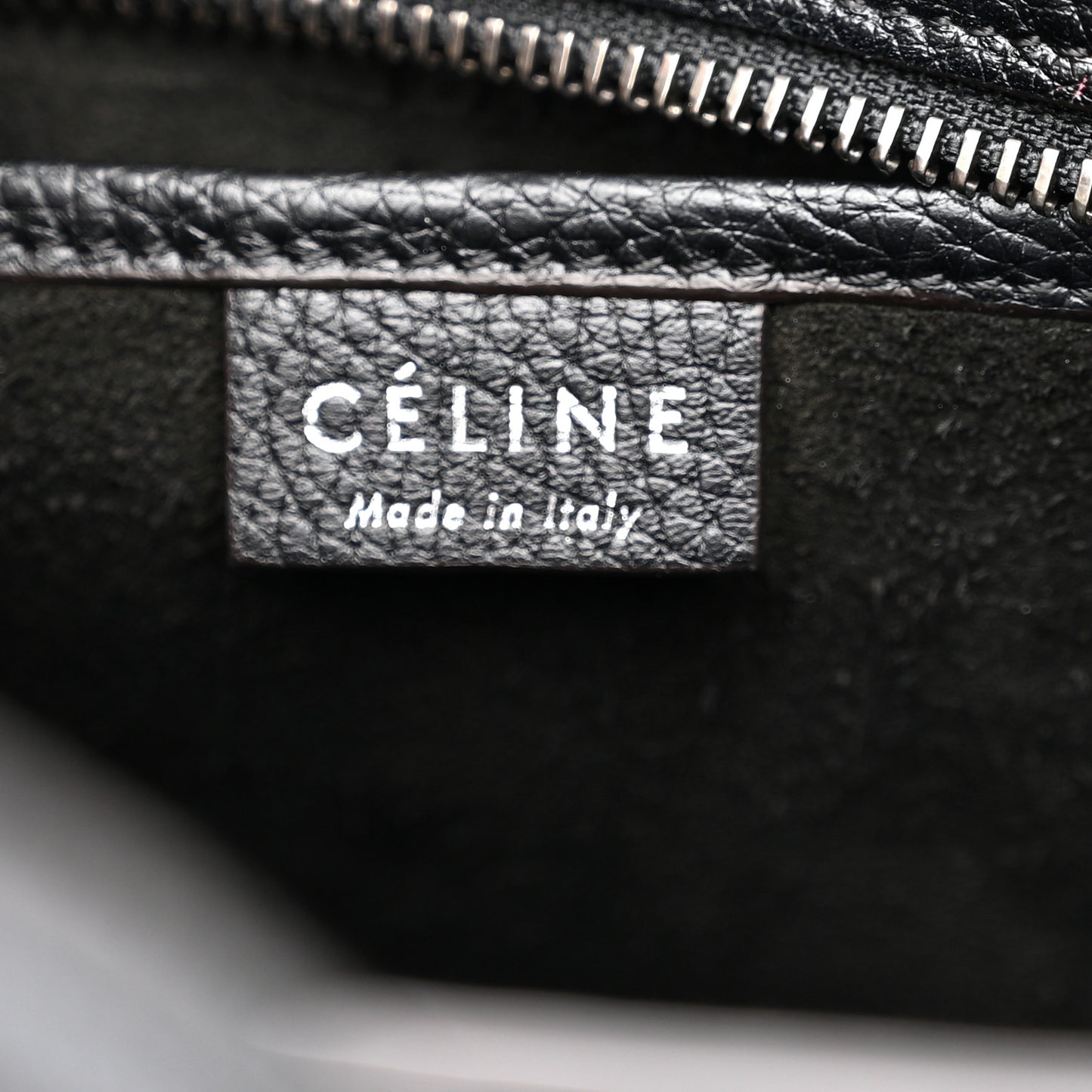 Drummed Calfskin Nano Luggage Black