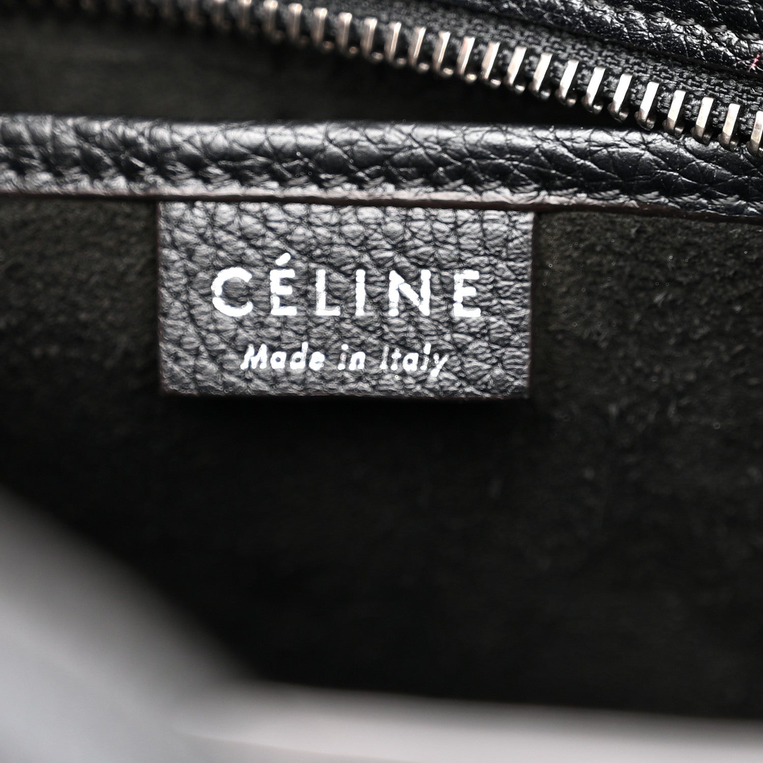 Celine Drummed Calfskin Nano Luggage Black 5 of 13