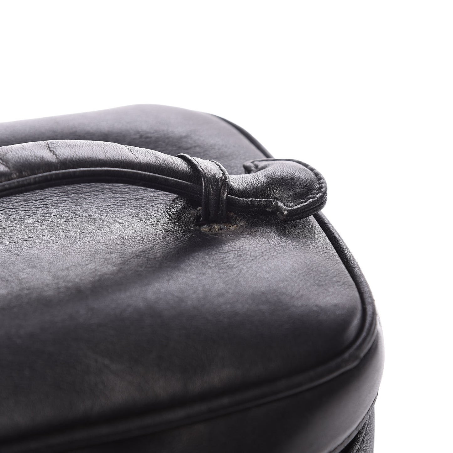 Lambskin Vanity Cosmetic Case Black