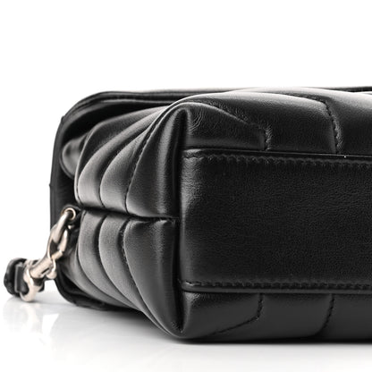 Saint Laurent Calfskin Y Quilted Monogram Toy Loulou Crossbody Bag Black 8 of 10