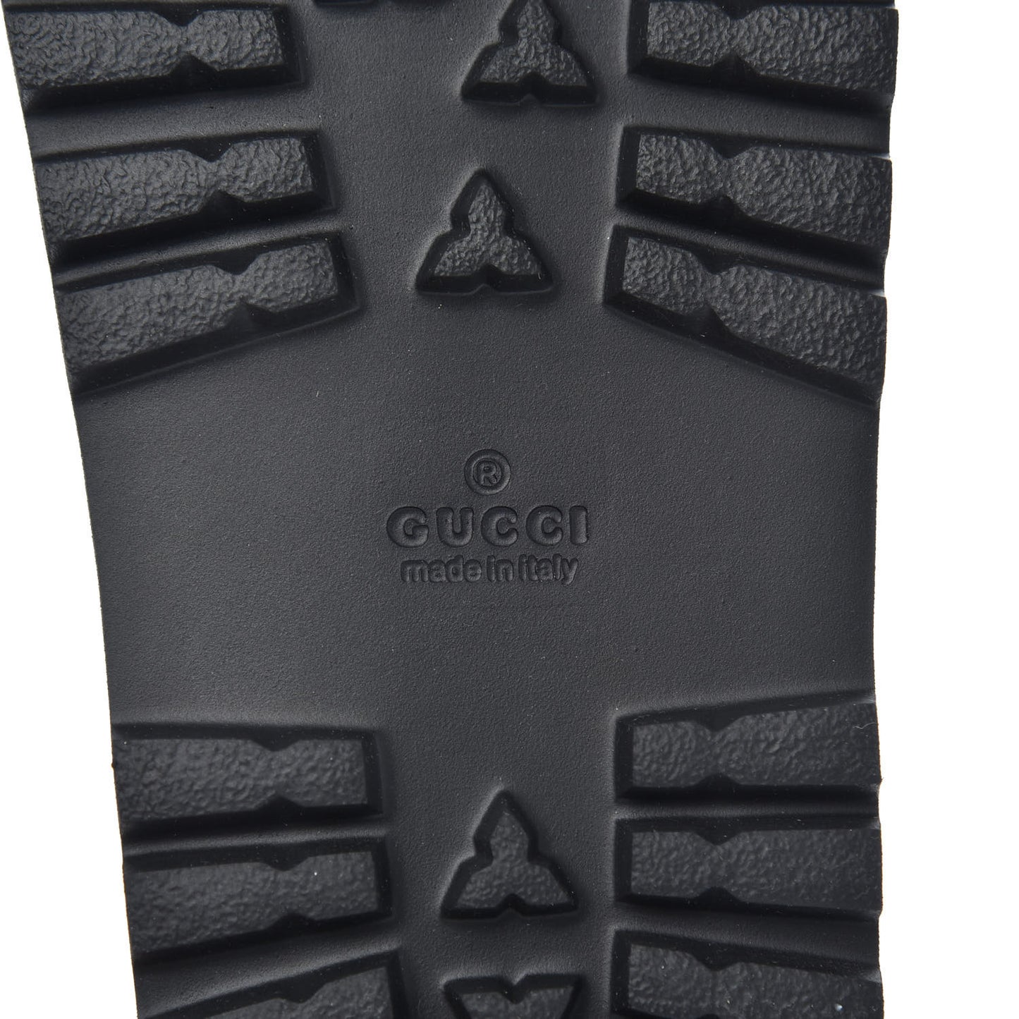 Guccissima Mens Lug Sole Slide Sandals 8 Black