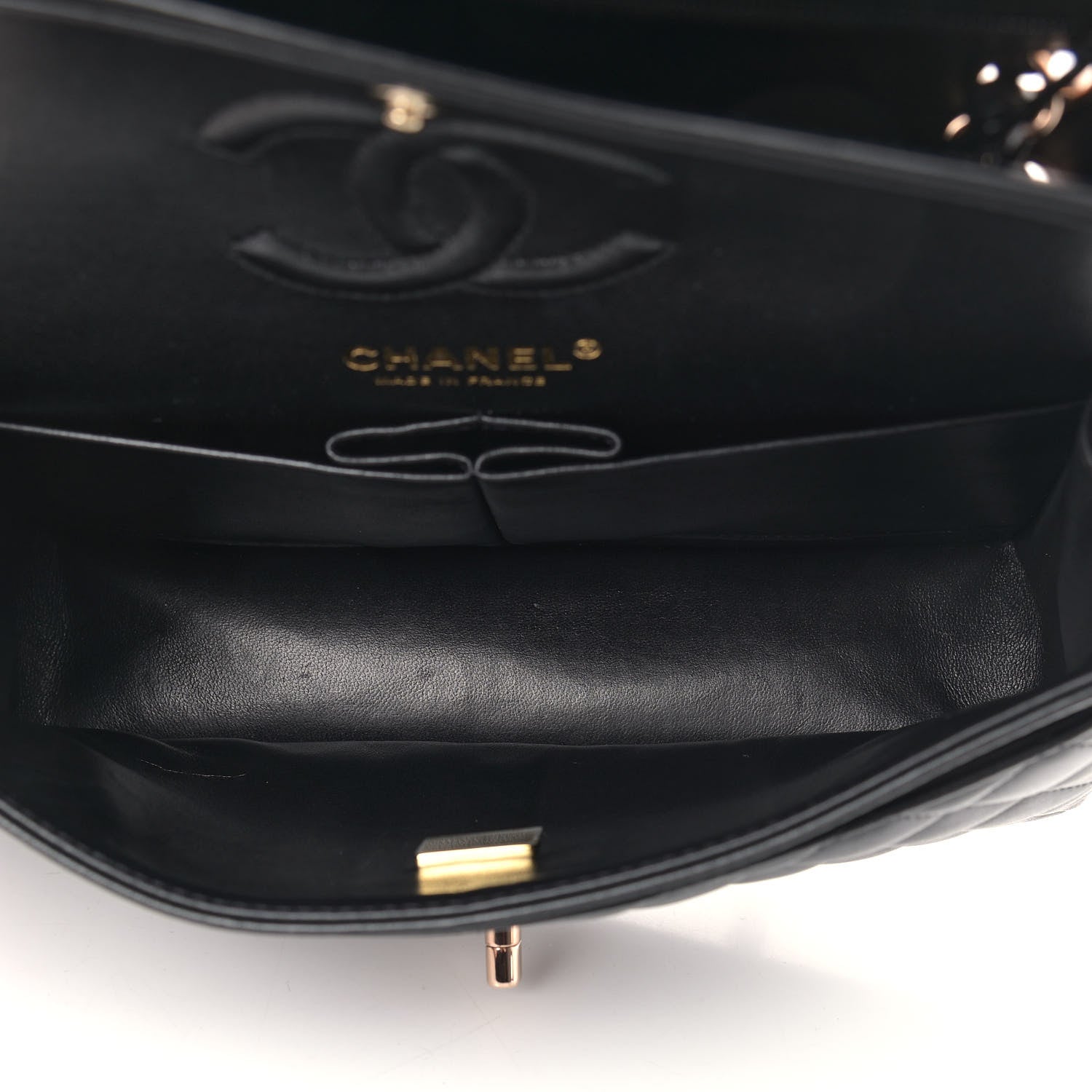 Chanel Lambskin Quilted Small Double Flap Black 4 of 13