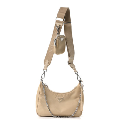 Prada Re-Nylon Saffiano Re-Edition 2005 Shoulder Bag Deserto 1 of 11