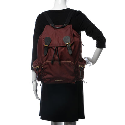 Burberry Nylon Large Rucksack Backpack Burgundy Red 2 of 7