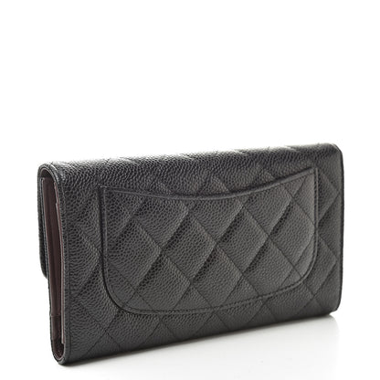 Chanel Caviar Quilted Large Flap Wallet Black 3 of 10