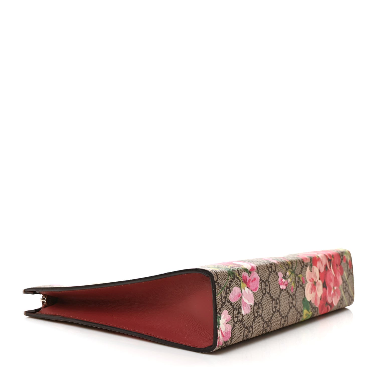Gucci GG Supreme Monogram Blooms Large Cosmetic Case Beige Multicolor Dry Rose 4 of 8