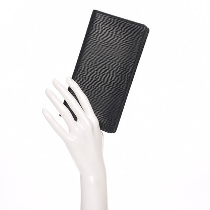 Louis Vuitton Epi Checkbook Organizer Wallet Black 2 of 9