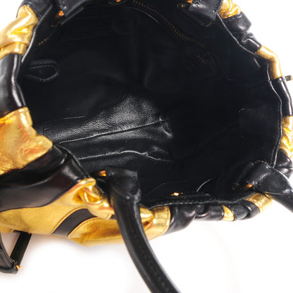 Prada Nappa Stripes Shoulder Bag Black Oro 6 of 8