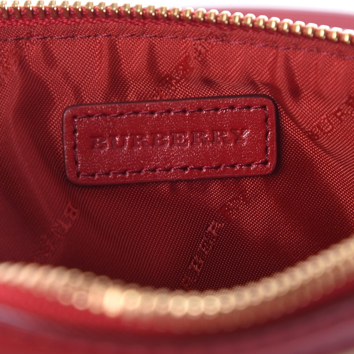 Burberry Haymarket Check Small Peyton Crossbody Clutch Bag Military Red 6 of 8