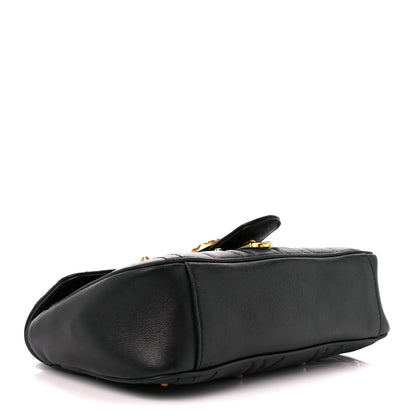 Gucci Calfskin Matelasse Studded Small Pearly GG Marmont Shoulder Bag Black 4 of 11