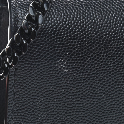 Saint Laurent Grain De Poudre Medium Classic Monogram Kate Satchel Black 10 of 10