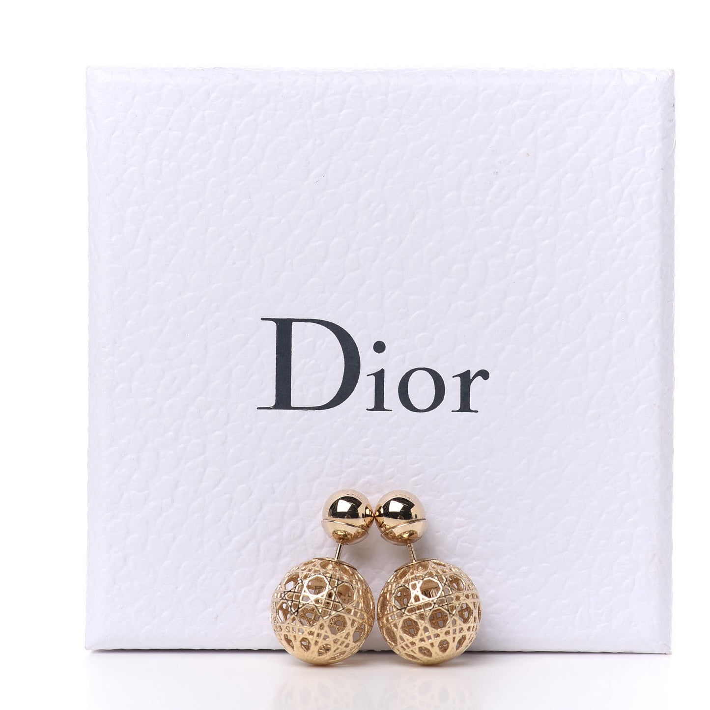 Cannage Mise En Dior Tribal Earrings Gold