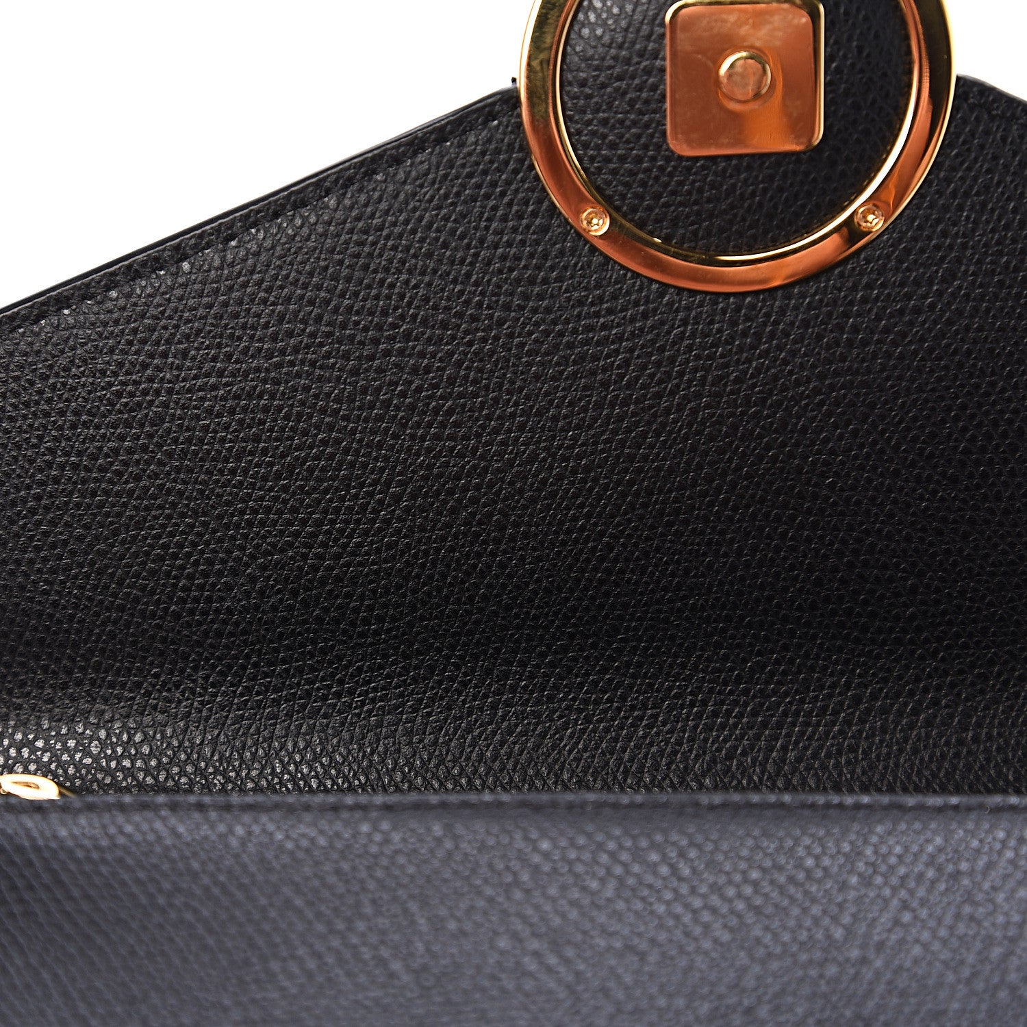 Fendi Vitello Cruise F is Fendi Bi-Color FF 1974 Embossed Medium Envelope Wallet On Chain Black Maya 6 of 10