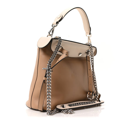 Fendi Vitello Century Pearl Bi-Color Scalloped Back to School Backpack Cuoio Camelia 3 of 10