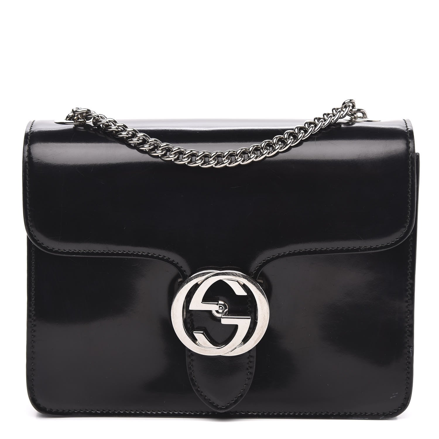 Gucci Shade Lux Calfskin Small Interlocking G Shoulder Bag Black 1 of 11