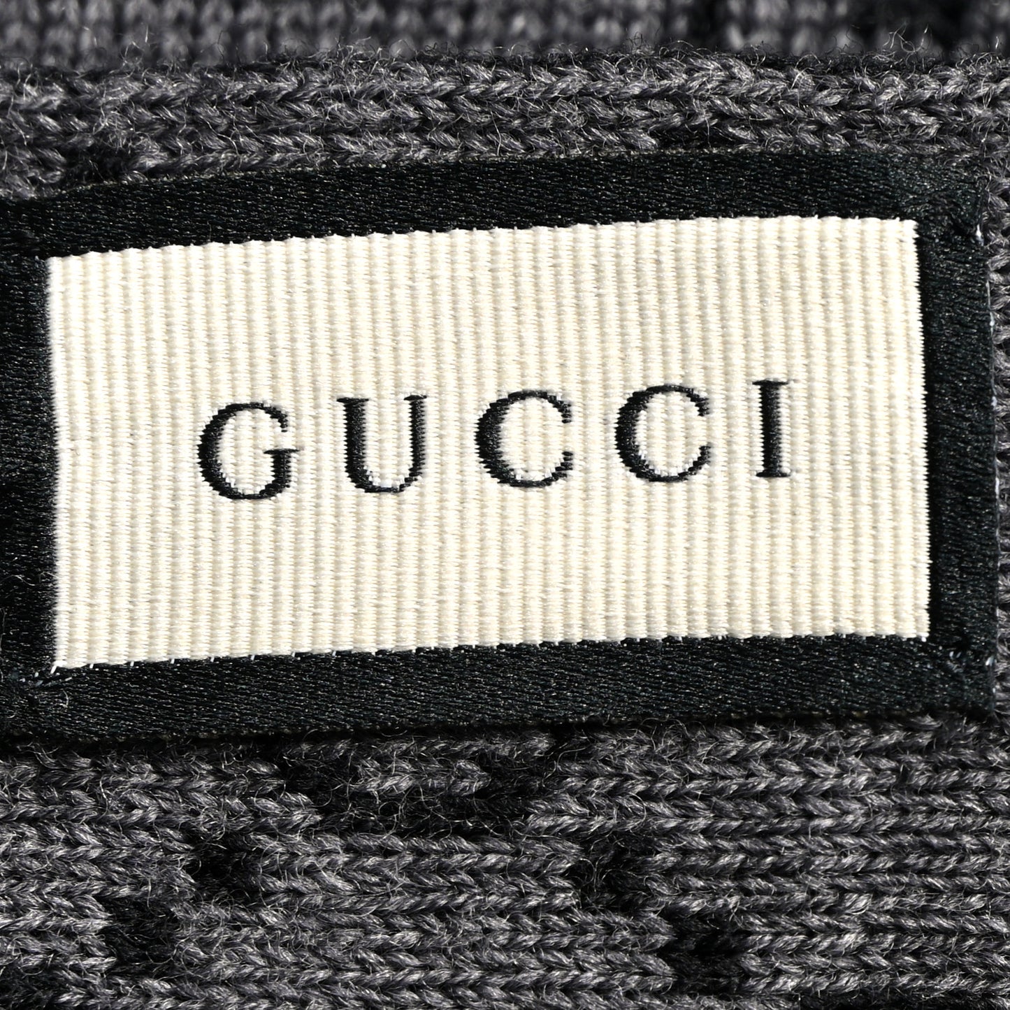 Wool Jacquard Monogram Web Scarf Lead Dark Green