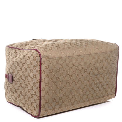 Gucci GG Monogram Web Medium Collapsable Carry On Duffle Beige Red 4 of 8
