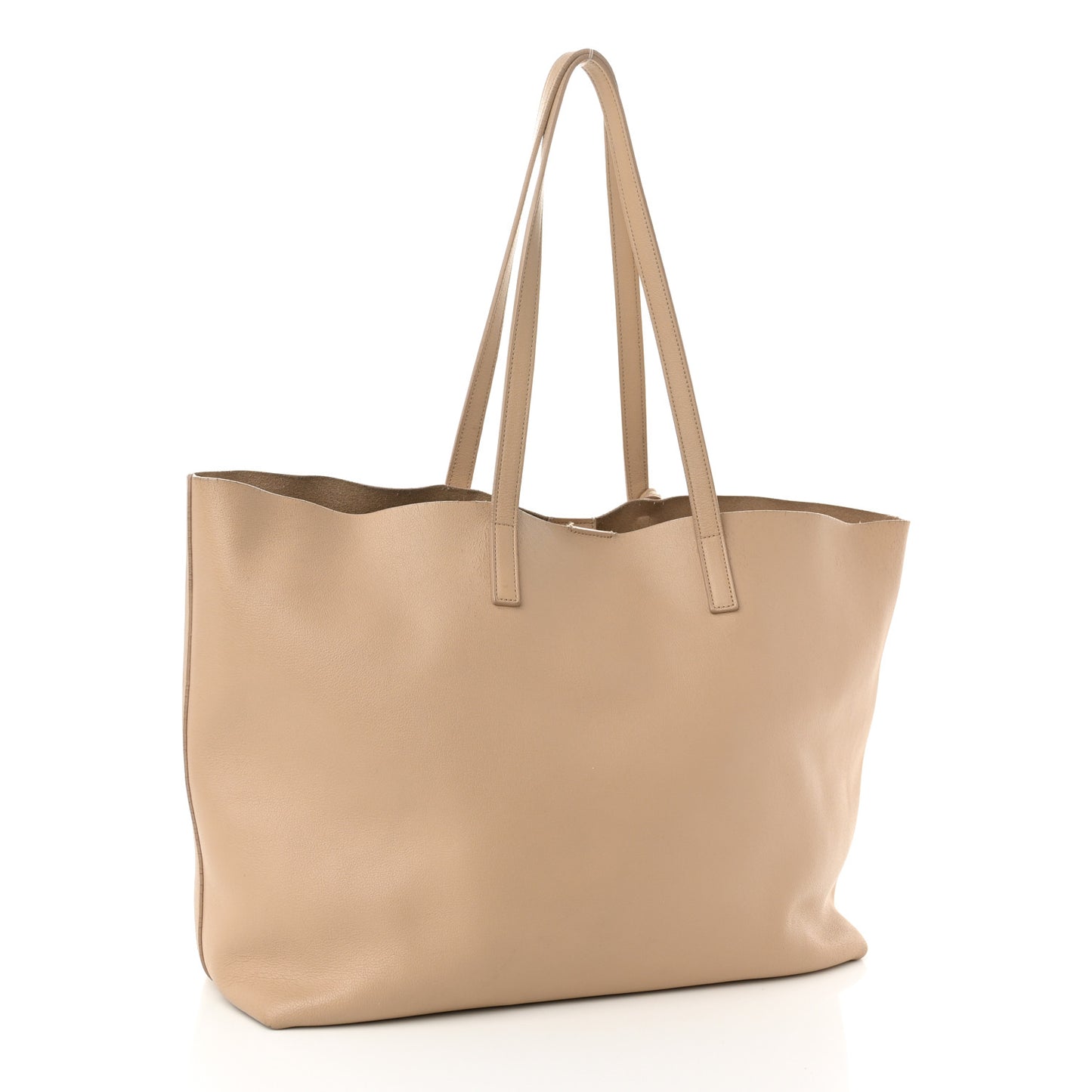 Calfskin Large Shopping Tote Dark Beige