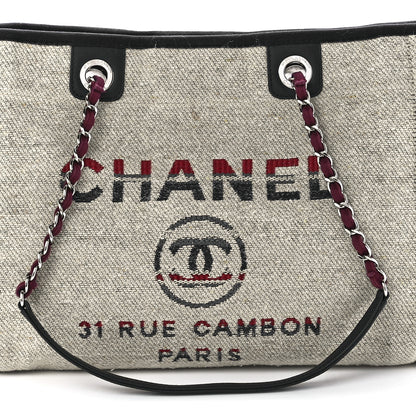 Chanel Striped Canvas Small Deauville Tote 15 of 20