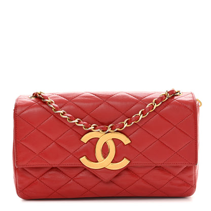 Chanel Lambskin Quilted Small Single Flap Red 1 of 17