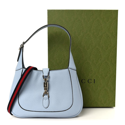 Gucci Grained Calfskin Web Medium Jackie 1961 Hobo Light Blue 12 of 12