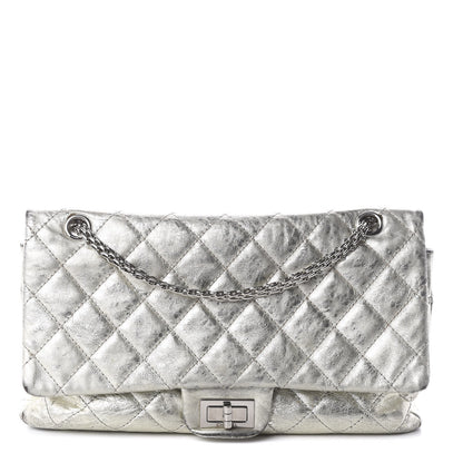 Chanel Metallic Aged Calfskin Quilted 2.55 Reissue 227 Flap Silver 1 of 8