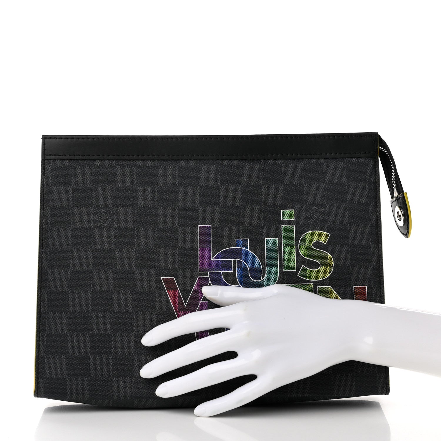 Louis Vuitton Damier Graphite Pochette Voyage MM Yellow 2 of 7