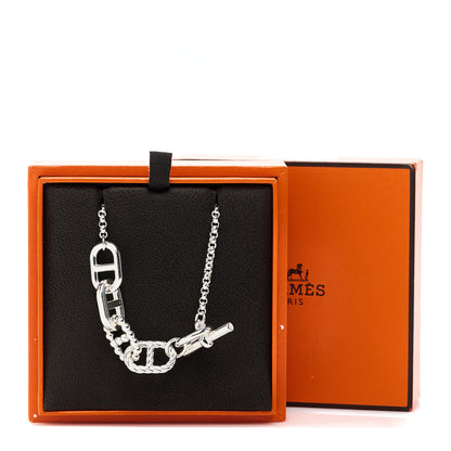 Hermes Sterling Silver PM Allea II Necklace 5 of 5