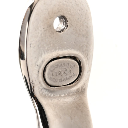 Chanel Metal CC Turnlock Drop Earrings Silver 4 of 6