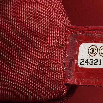 Chanel Lambskin Quilted Large CC Unchained Crossbody Red 7 of 10