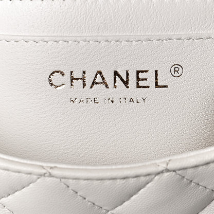 Chanel Lambskin Quilted Mini Rectangular Flap White 5 of 14