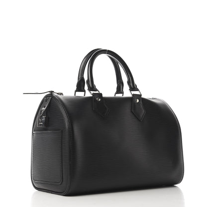 Louis Vuitton Epi Speedy 25 Black 2 of 9