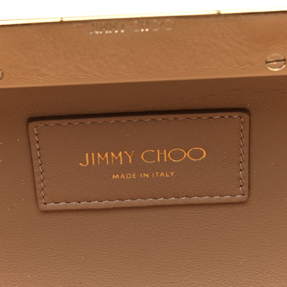 Jimmy Choo Dusty Glitter Ellipse Clutch Platinum Ice 6 of 9