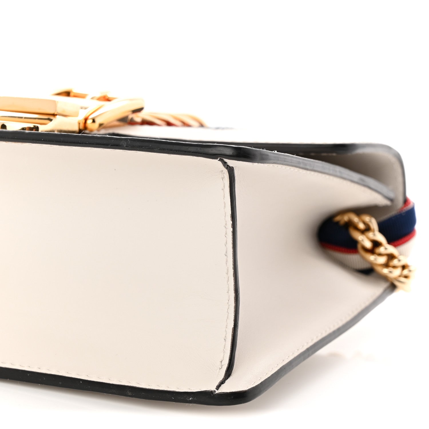 Gucci Calfskin Super Mini Sylvie Chain Shoulder Bag White 10 of 10